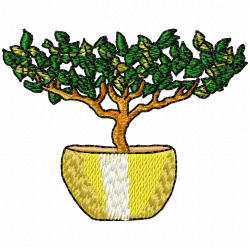 Flowers And Tree Embroidery Design 10